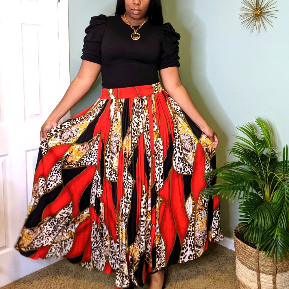 Printed Maxi Skirt